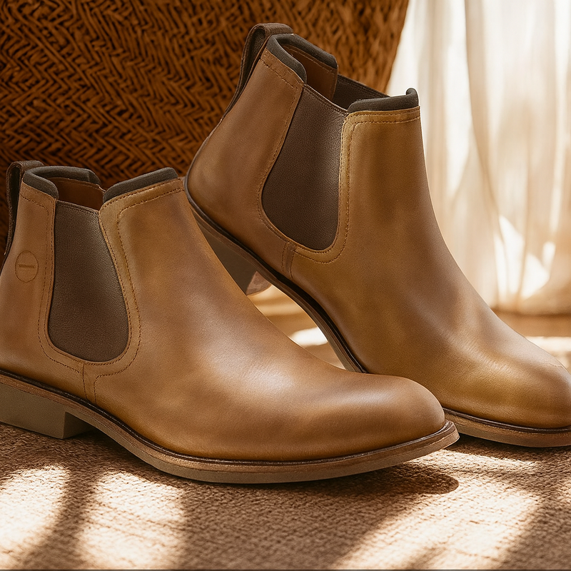 Kit Bota de Hombre Outlander en Cuero Legítimo con Plantilla Ortopédica +REGALOS: Sombrero, Cinturón, Billetera y Funda