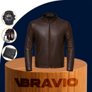 Campera de Hombre Draxen en Cuero Legítimo con Forro +3 REGALOS: Reloj, Cinturón y Billetera