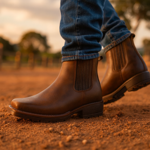 Kit Bota Ortopédica Fazenda con Caña Corta en 100% Cuero Bovino + REGALOS: Cinturón, Gorro y Billetera
