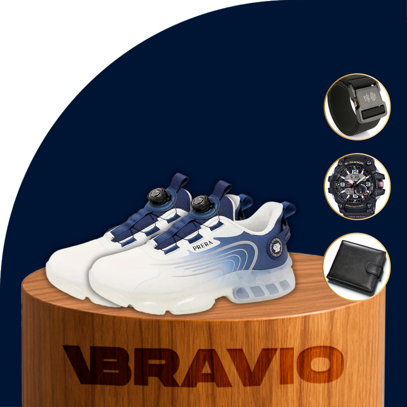 Zapatillas de Hombre Amax con Plantilla Ortopédica y Ajuste con Polea +REGALOS: Cinturón, Billetera y Reloj