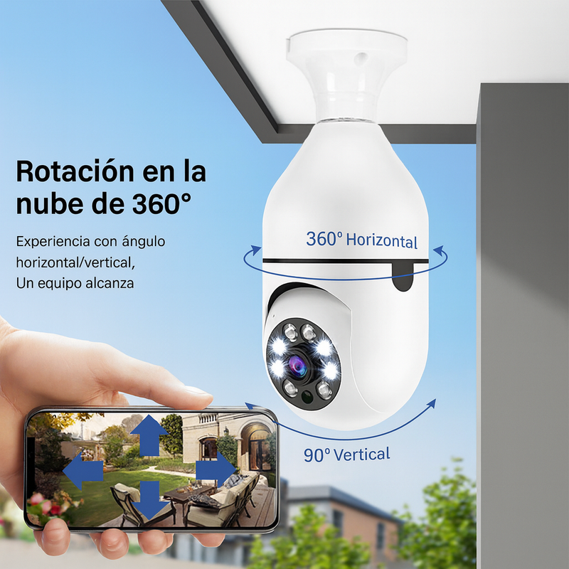 [Llevá 3 Pagá 2] Cámara de Seguridad Full HD Inalámbrica con Sensor de Movimiento y Visión Nocturna WIFI