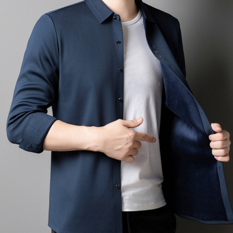 [Llevá 3 Pagá 2] Camisa Social en Seda Hielo y Poliéster Premium + REGALOS: Cinturón, Reloj y Billetera